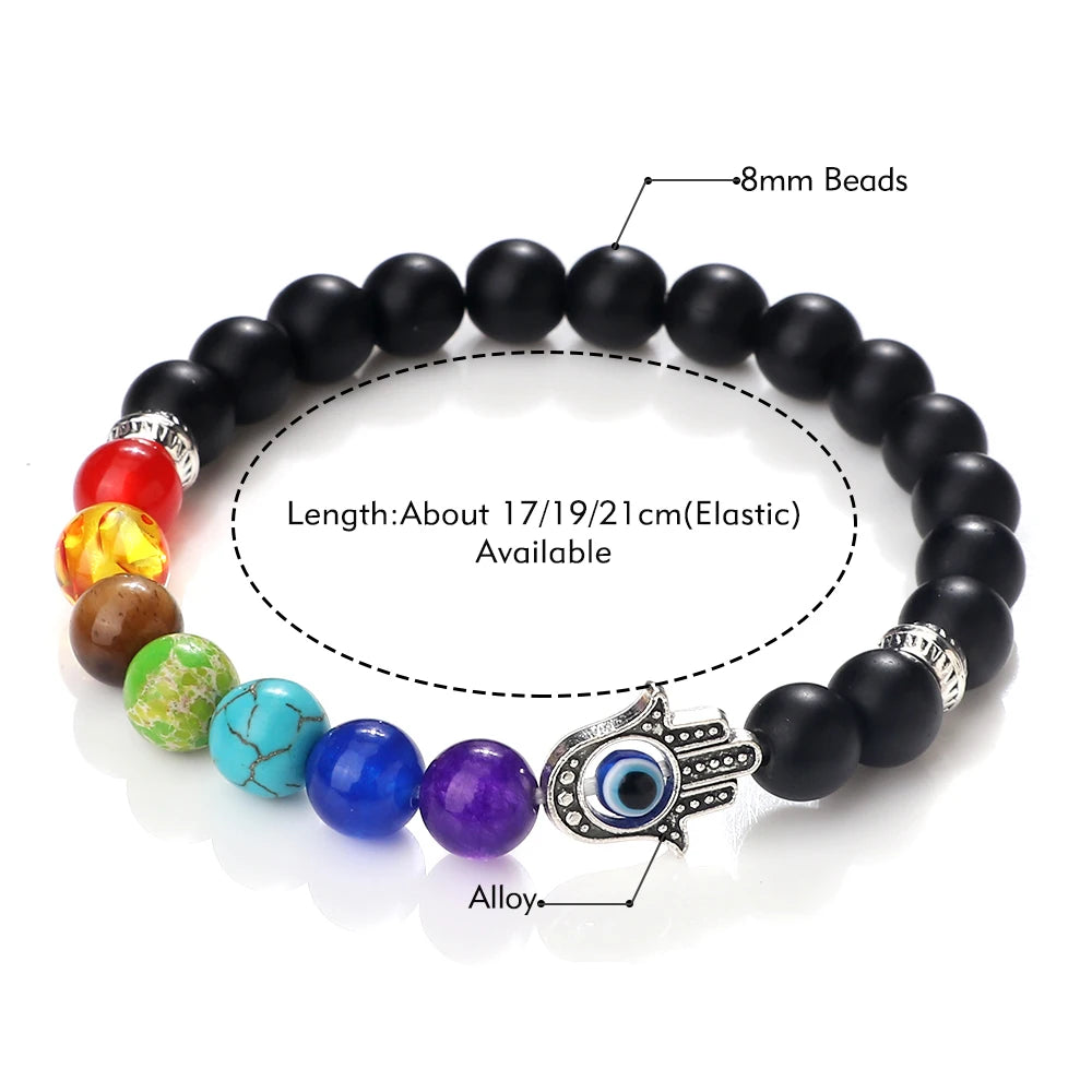 7 Chakra Natural Stone Bracelets