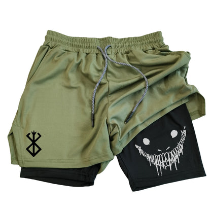 Anime Berserk 2-in-1 Running Shorts