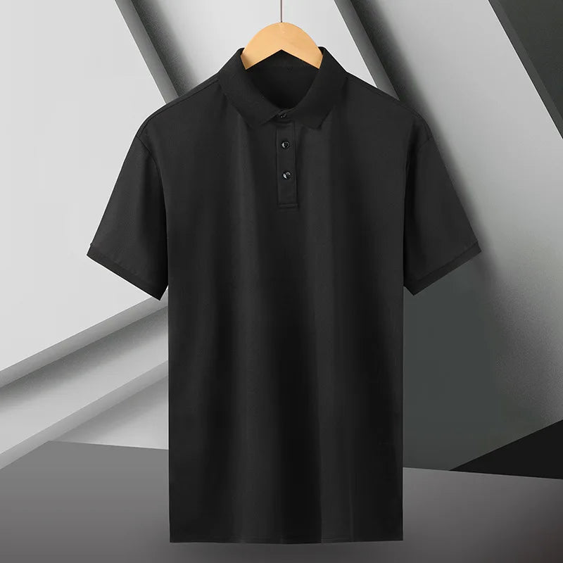 Summer Ice Silk Polo Shirt