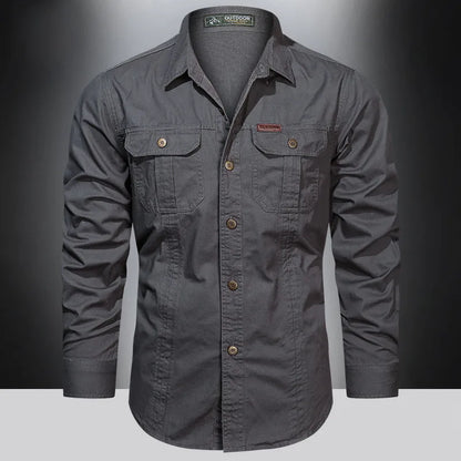 2024 Spring Multi-Pocket Cargo Shirt