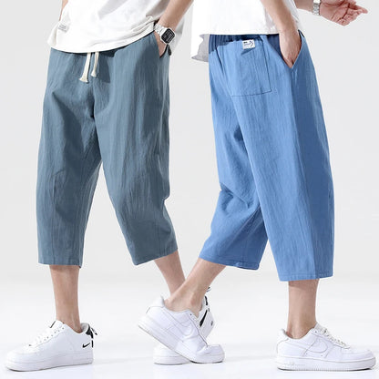 Men's Cotton and Linen Casual Pants