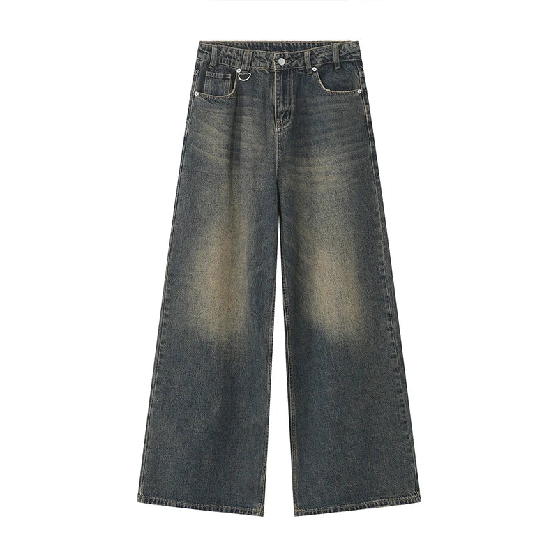 Vintage Wide Leg Denim Trousers