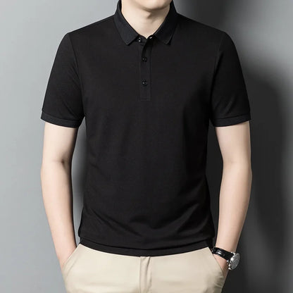 Summer Ice Silk Polo Shirt