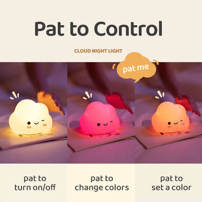 Cloud Pat Pat Night Light ☁️✨