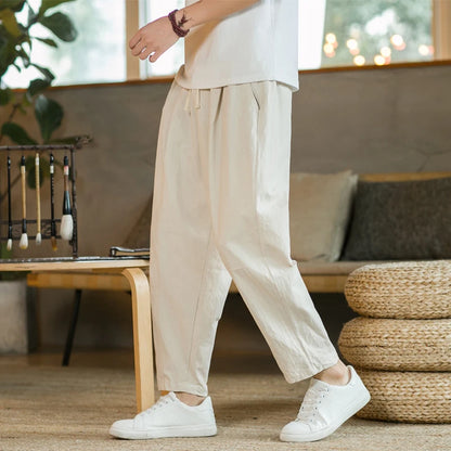 Men's Summer Cotton Linen Fashion Pants