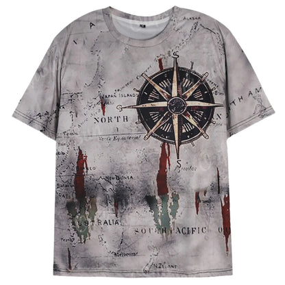 Vintage Nautical Map Print T-Shirt