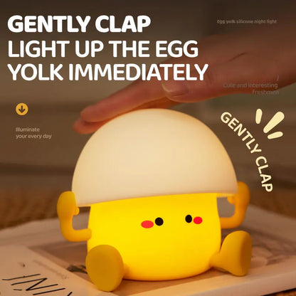 🍳 Egg Yolk Mushroom Silicone Night Light