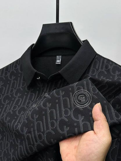 Men's High-End Silk Polo Shirt – Luxurious, Breathable & Stylish