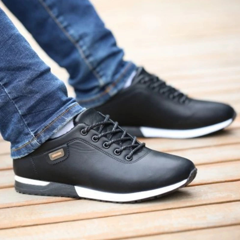 Men's All-Matching Leather Tennis Sneakers