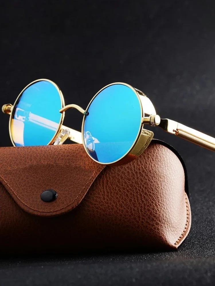 Steampunk Round Metal Sunglasses