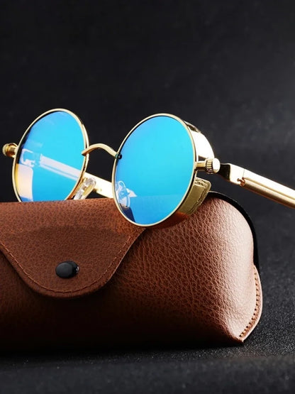 Steampunk Round Metal Sunglasses