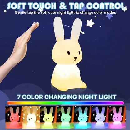 Rabbit Silicone Touch Night Light 🐰🌙