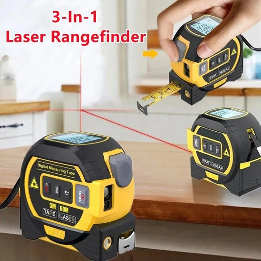 3-in-1 Digital Laser Rangefinder – 40m Multifunctional Measurement Tool 📏🔦