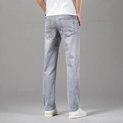 Men's Summer Thin Elastic Cotton Jeans