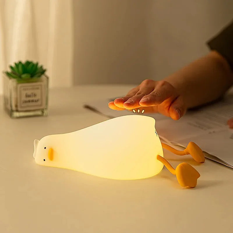 Lying Flat Duck Silicone Night Light 🦆💤