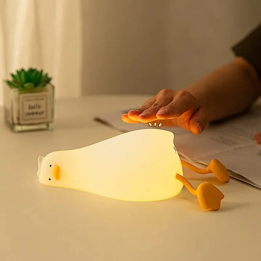 Lying Flat Duck Silicone Night Light 🦆💤