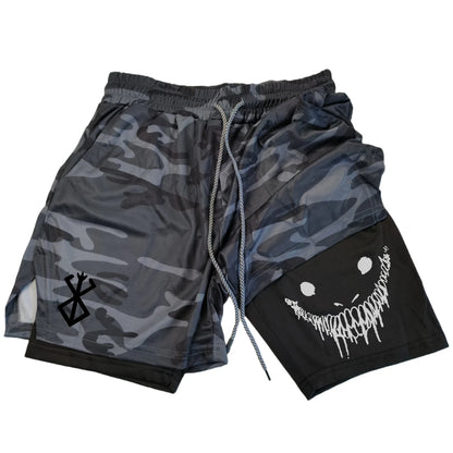 Anime Berserk 2-in-1 Running Shorts