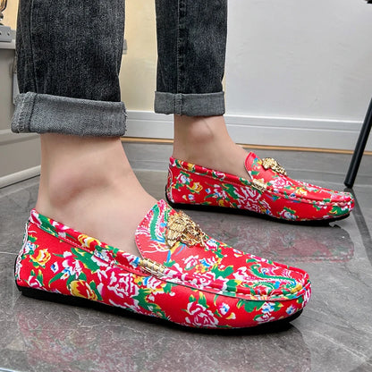 Designer Floral Driving Loafers