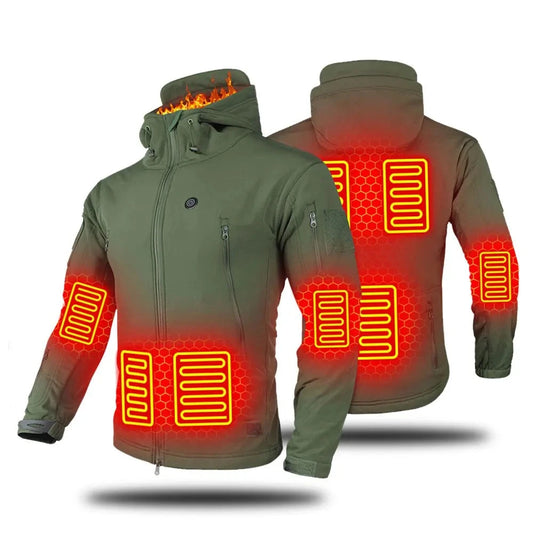 Heated Hooded Windbreaker for All-Season Outdoor Activities