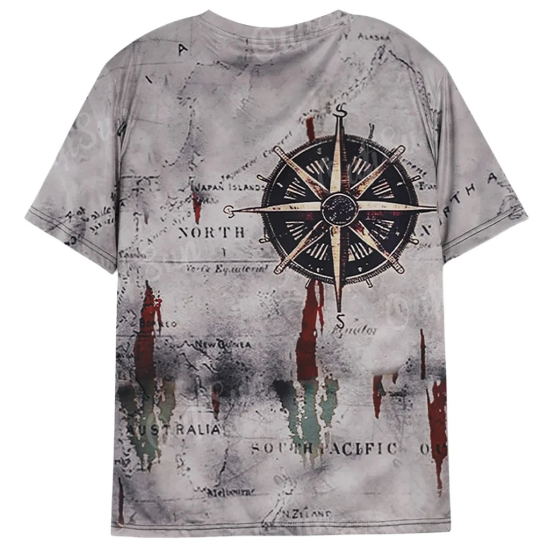 Vintage Nautical Map Print T-Shirt