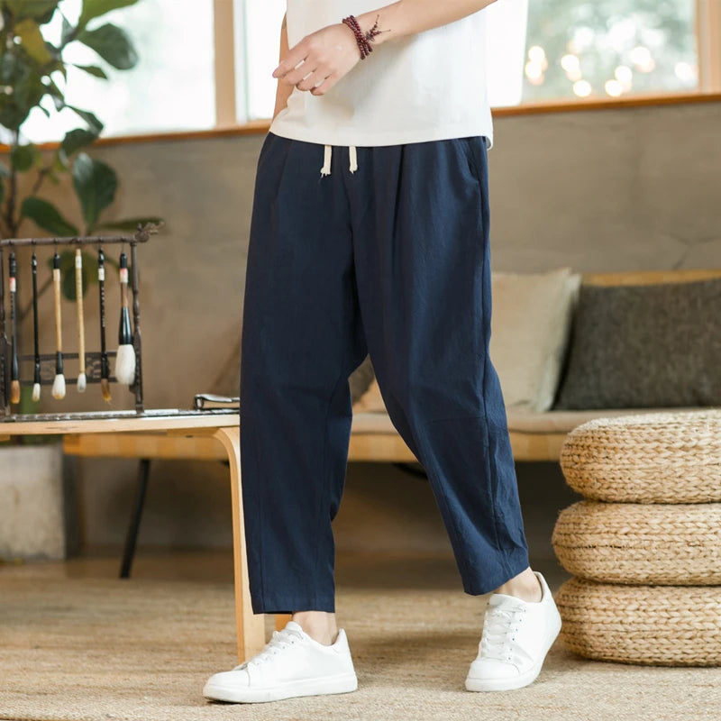 Men's Summer Cotton Linen Fashion Pants