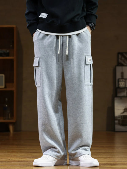 Autumn Multi-Pocket Drawstring Sweatpants