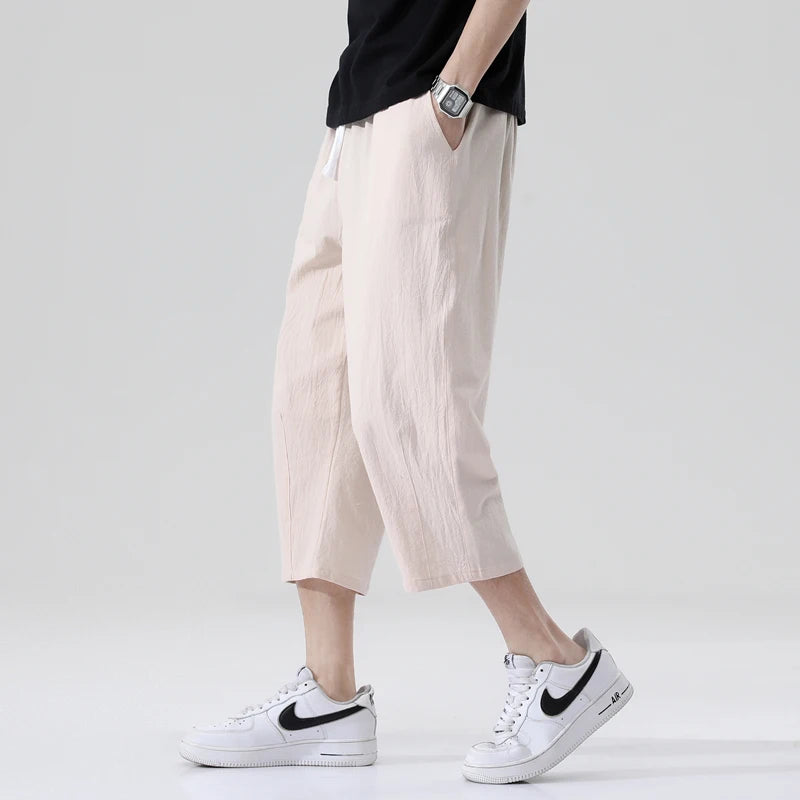 Men's Cotton and Linen Casual Pants