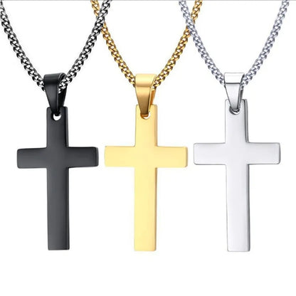 Cross Pendant Stainless Steel Necklace