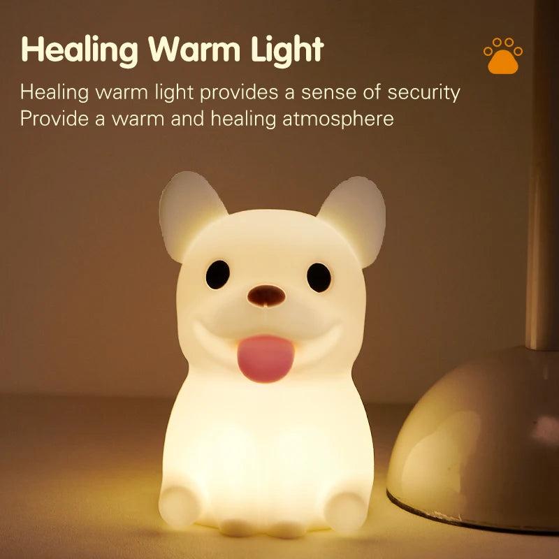 Bulldog Silicone Night Light