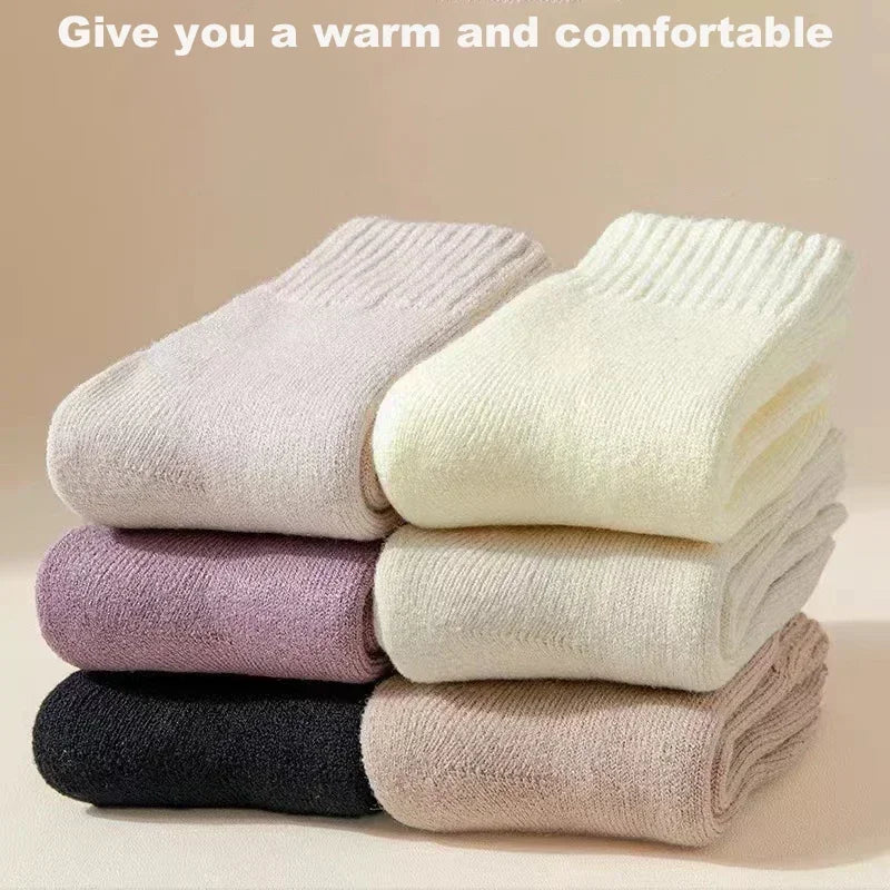 Plush Wool Socks for Women - 3 Pair Set 🧦🍂❄️