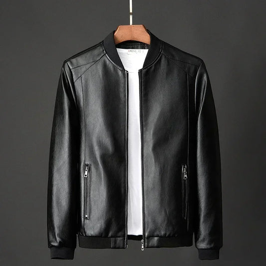 Autumn Men's Korean Fashion Leather Jacket