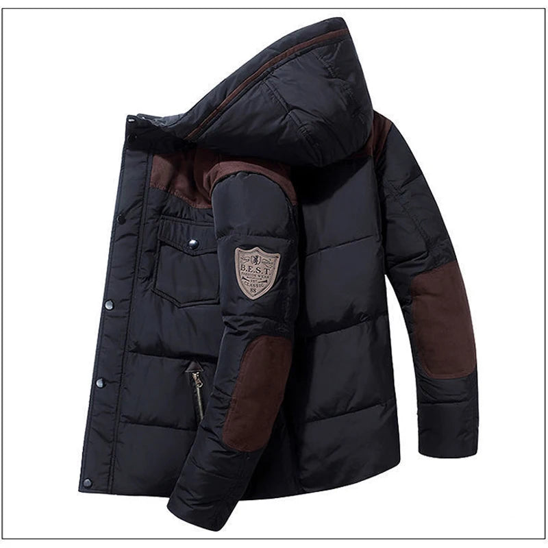 Thickened Mid-Length Down Jacket for Extreme Cold