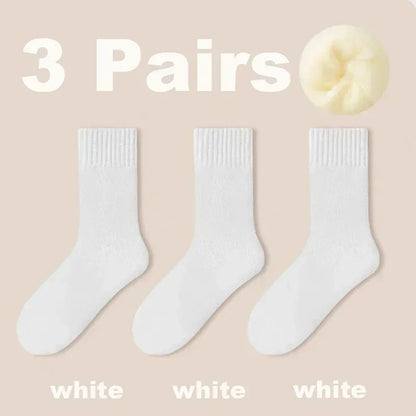 Plush Wool Socks for Women - 3 Pair Set 🧦🍂❄️