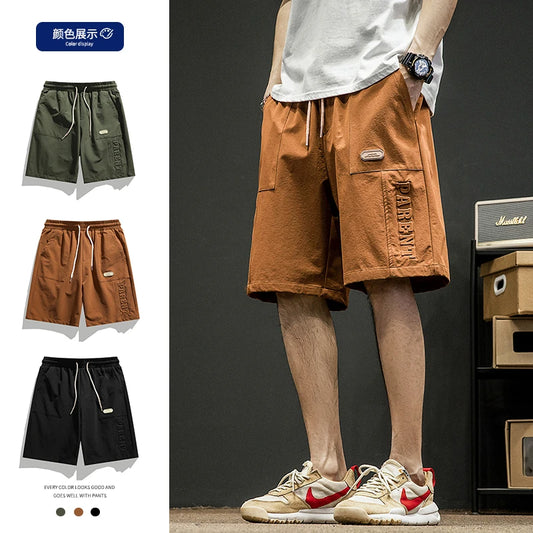 Men's Trendy Letter Print Cargo Shorts