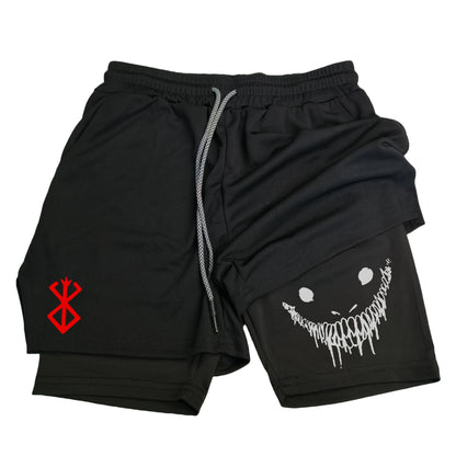 Anime Berserk 2-in-1 Running Shorts