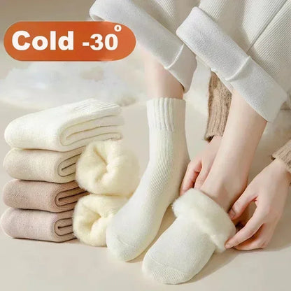 Plush Wool Socks for Women - 3 Pair Set 🧦🍂❄️