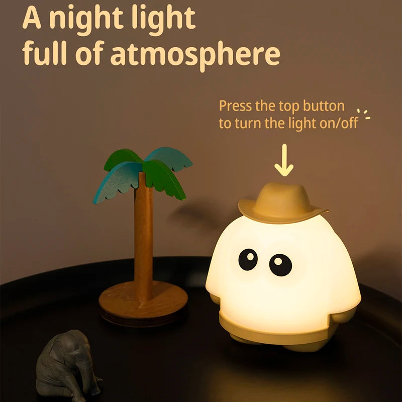 🕵️‍♂️ Detective Ghost Silicone Night Light