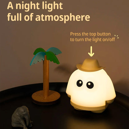 🕵️‍♂️ Detective Ghost Silicone Night Light
