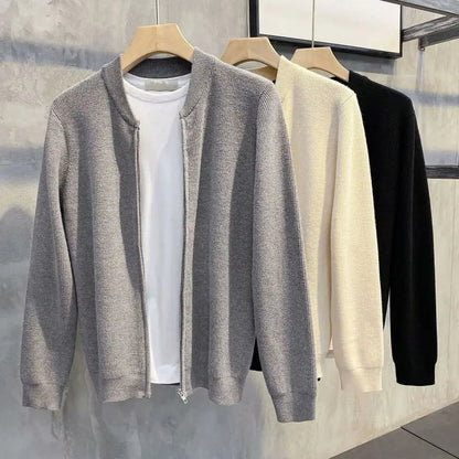 Korean Edition Trend Stand Collar Cardigan