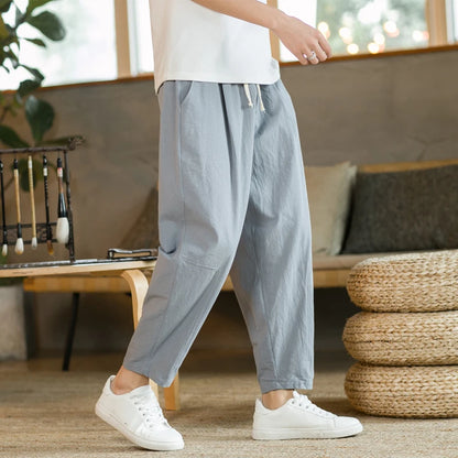 Men's Summer Cotton Linen Fashion Pants