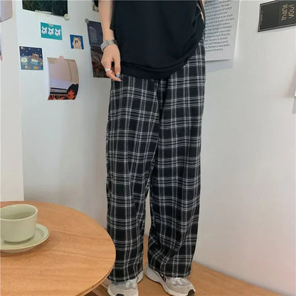 Harajuku Hip-Hop Plaid Casual Pants