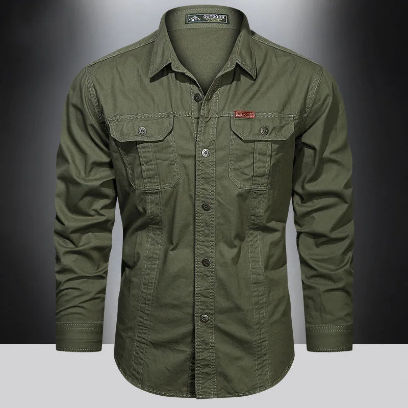 2024 Spring Multi-Pocket Cargo Shirt