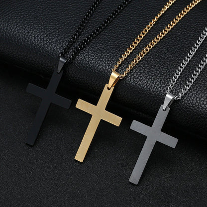 Cross Pendant Stainless Steel Necklace