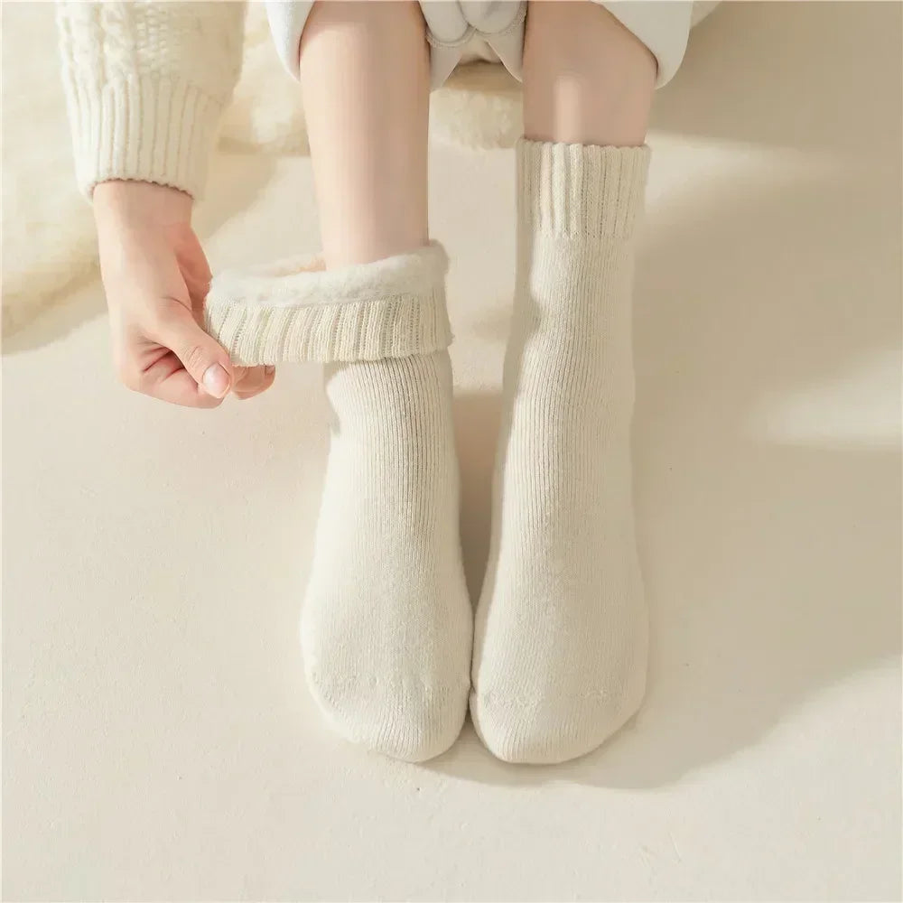 Plush Wool Socks for Women - 3 Pair Set 🧦🍂❄️