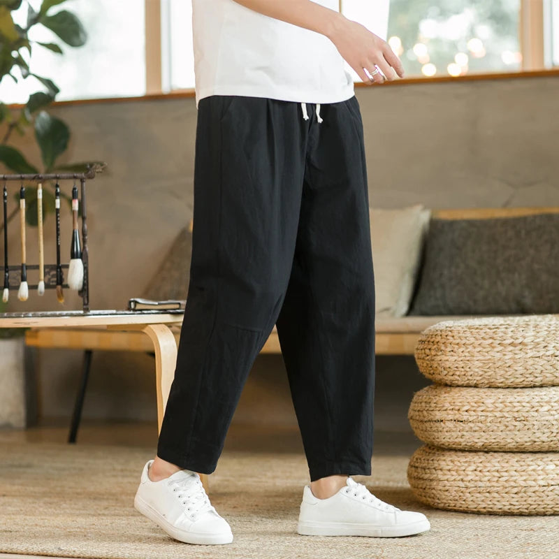 Men's Summer Cotton Linen Fashion Pants