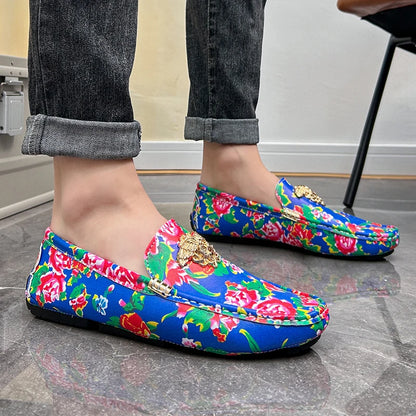 Designer Floral Driving Loafers