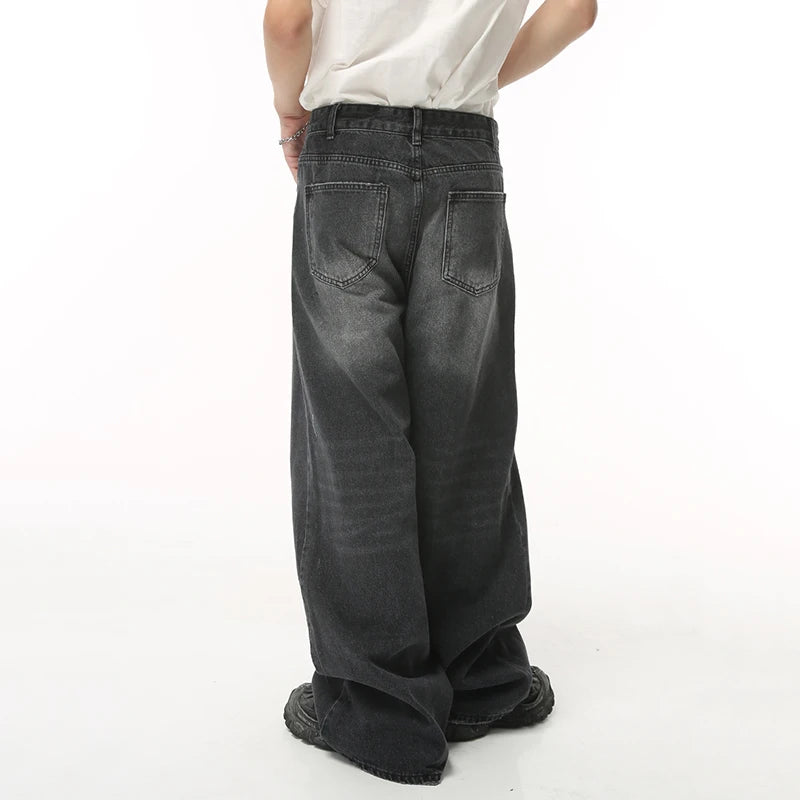 Vintage Wide Leg Denim Trousers