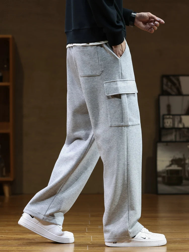 Autumn Multi-Pocket Drawstring Sweatpants