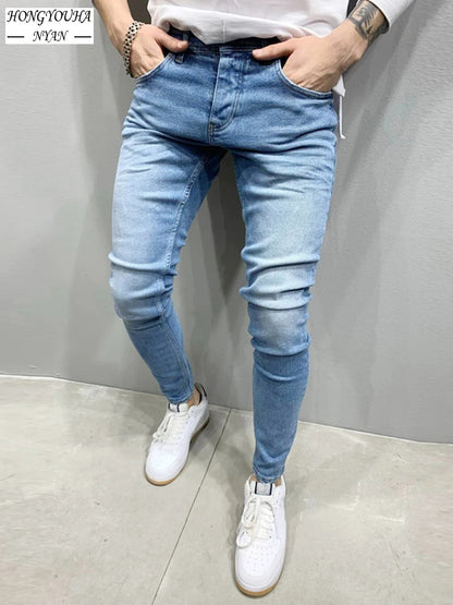 Men's Black Slim Fit Hip Hop Jeans