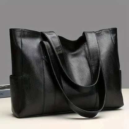 Soft Leather Large-Capacity Handbag